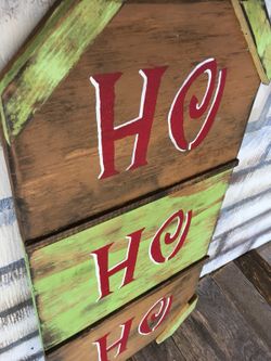 Handcrafted wood Christmas signs