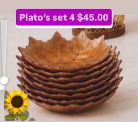 Set de Plato’s de Hoja