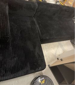 Black/charcoal boneless couch