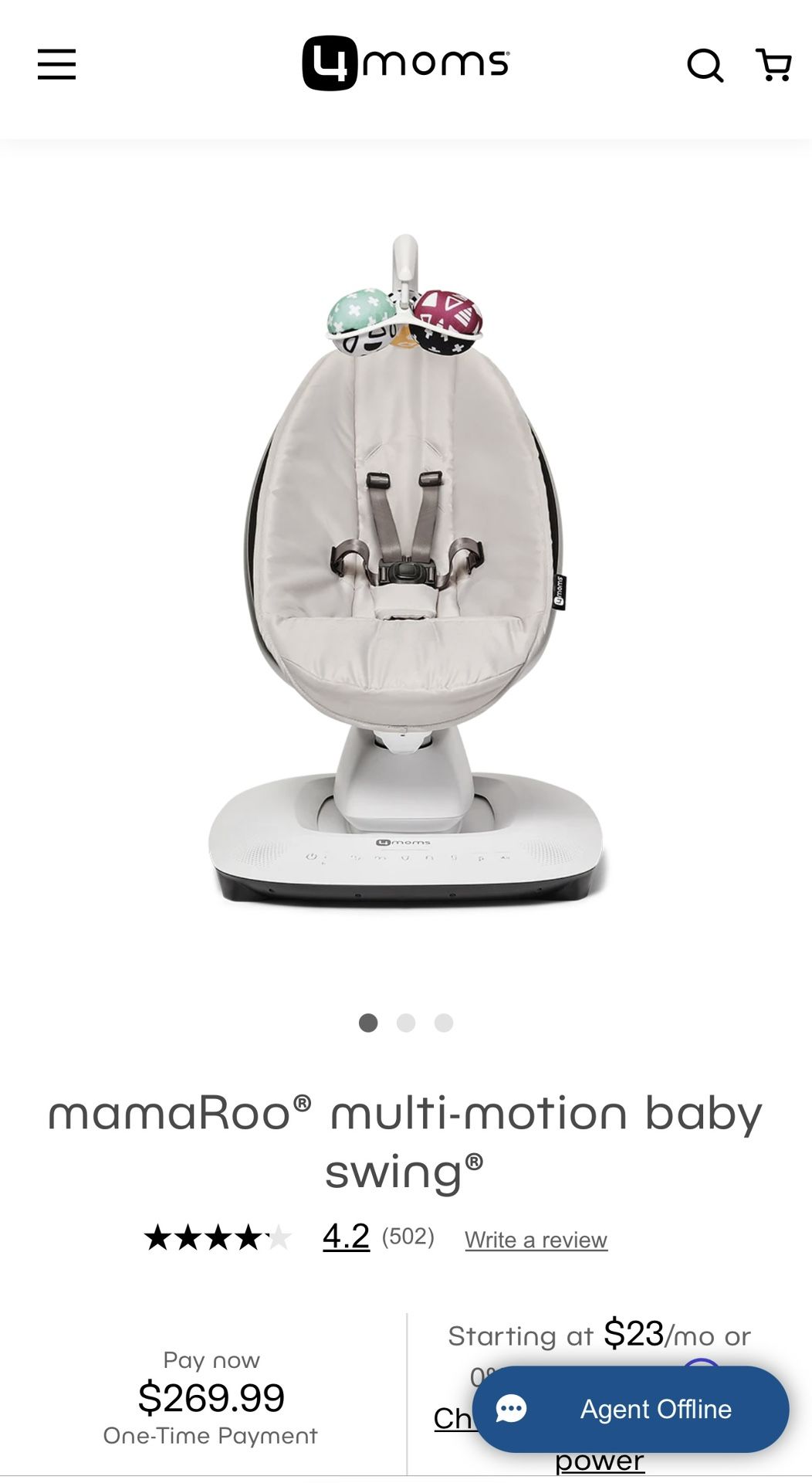mamaRoo multi-motion baby swing