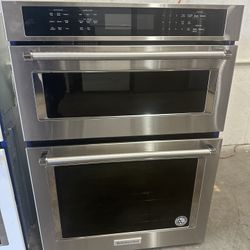 Stainless Steel open box 30 inch wall oven microwave combo can deliver  Retail price $4300 KitchenAid 30-in Self-cleaning Convection Oven Microwave Wa