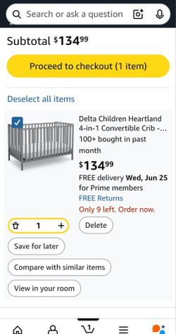 Delta Baby Crib - Brand New