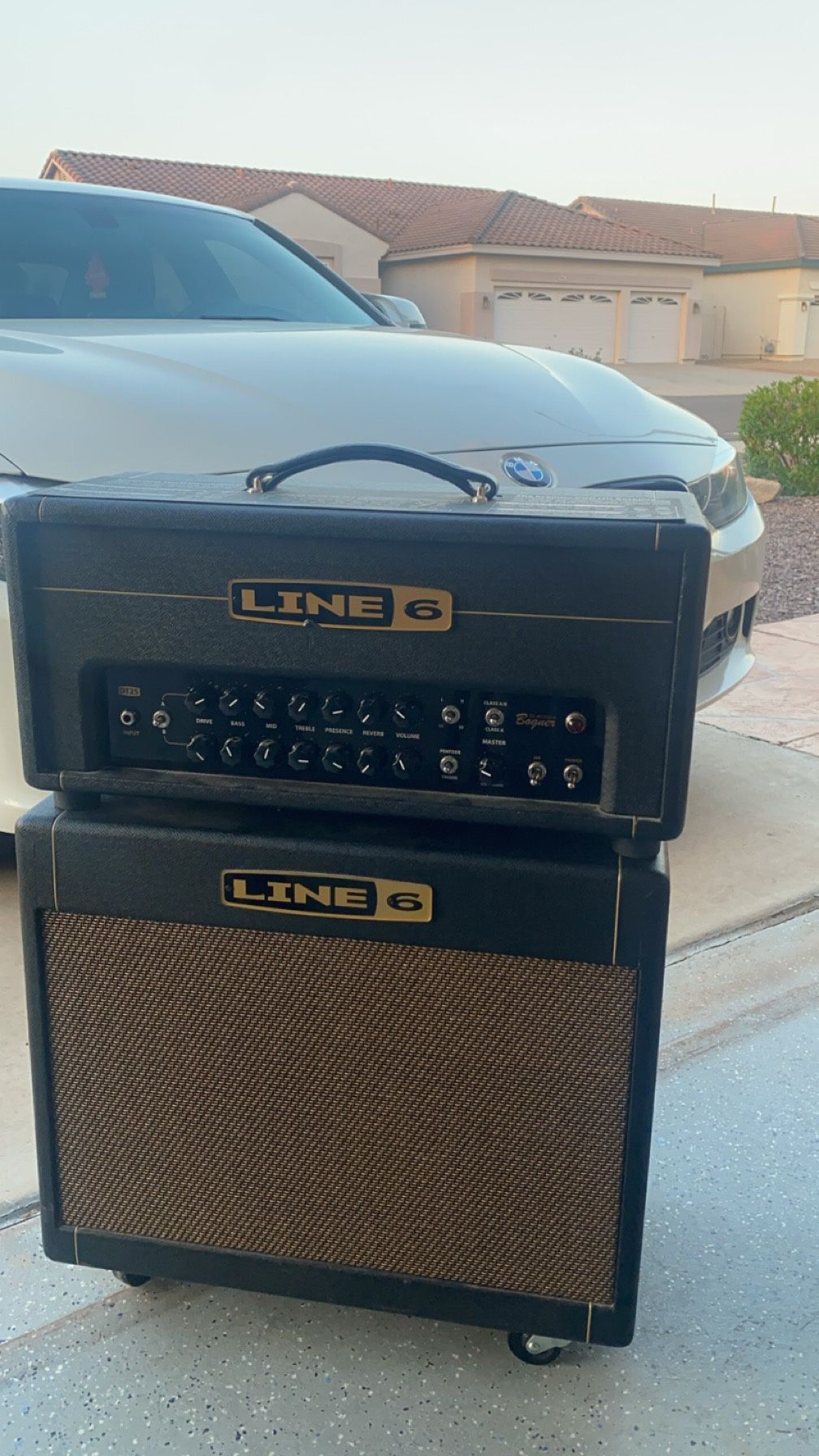 Line 6 DT25 tube amp head and cabinet combo