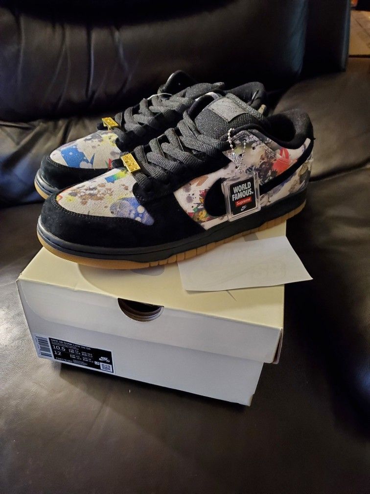 Men's Nike Supreme Dunk Low SB Rammellzee Size 10.5