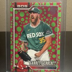 2026 Topps Series 1 - Garrett Crochet #53 Holiday Green/Pink Polka Dots