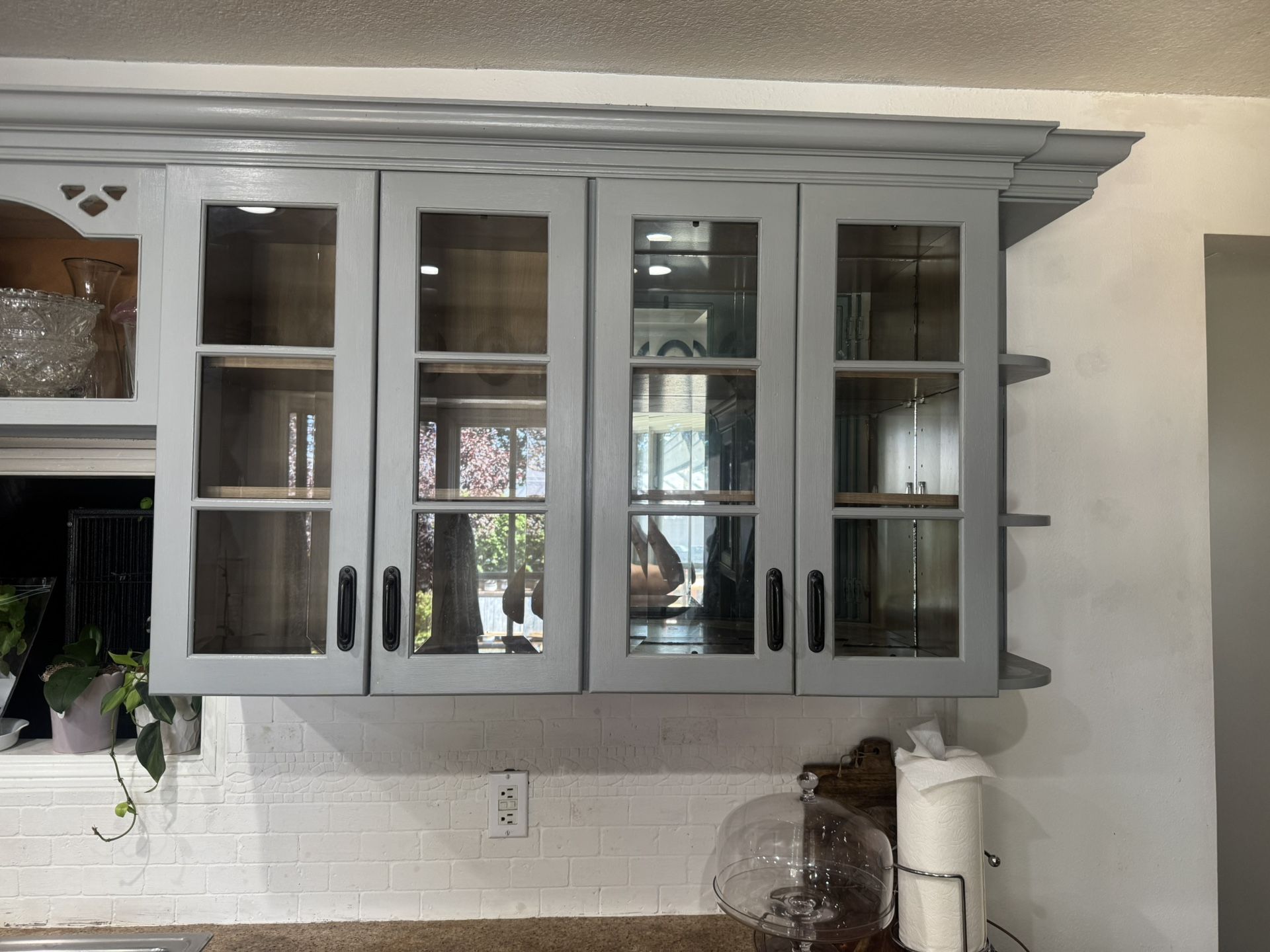 3 Cabinets Cupboards With Glass Doors