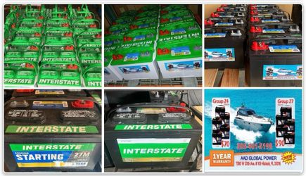 Baterías Marinas nuevas con garantía de 1 año Interstate
