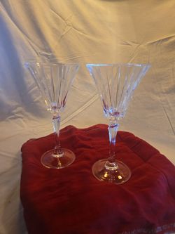 Vintage Royal Crystal Rock (RCR) "Novecento" Wine Glasses - Pair (2)