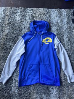 Nike Rams. Blue And White Zip Up Hoodie #LA #Rams