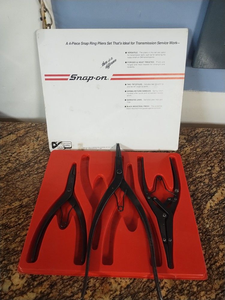 Vintage Snap-on Snap Ring Plier Set