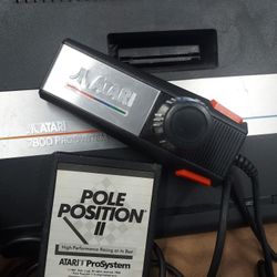 Atari 7800 With Pole Postion II Game Cartridge **Read Description 