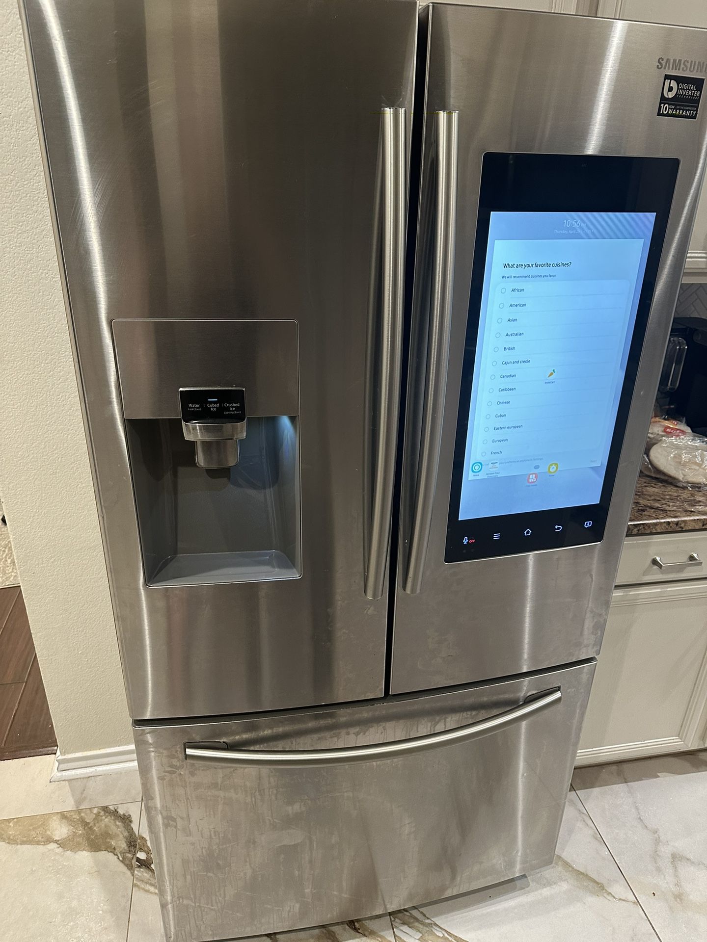 Samsung full Size Touch Screen Fridge 