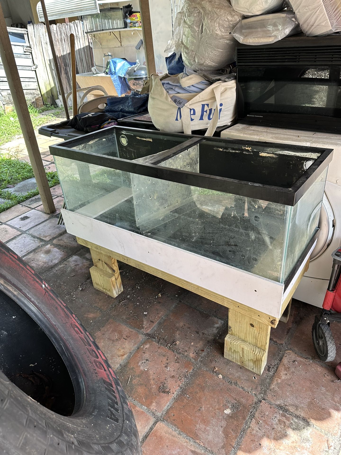 Fish Tank And Divider And Stand