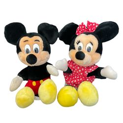 Vintage Disneyland Walt Disney World Originals Mickey & Minnie Mouse 13" Plush