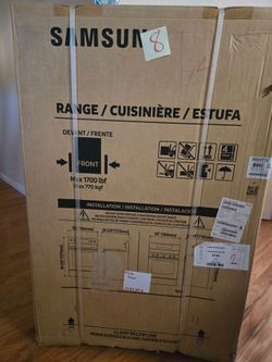 Brand new Samsung 6.0 cu.ft. Smart Free-Standing. Gas Range with Integrated Griddle. Model MX60A6511SS