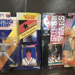 Sport Collection figures Tom Glavine Grant Hill MLB NBA 