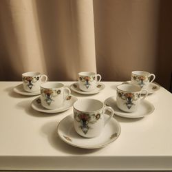Cute Vintage Cup and Saucer Set, Demitasse Cup, Porcelain, Coffee/Tea