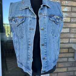 Vintage Harley Davidson Denim Vest