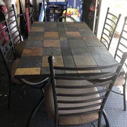 Matching Tile Top Dining Table And Coffee table