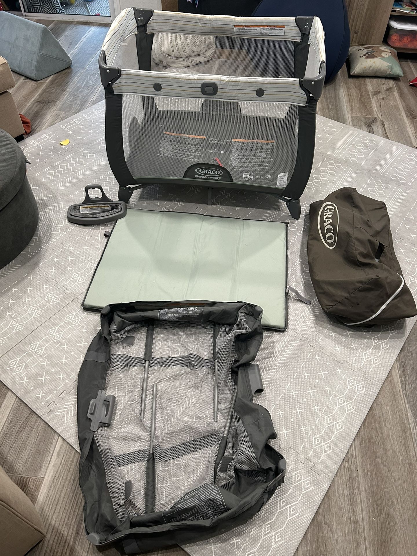 Graco Pack n Play + Accessories