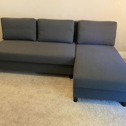 IKEA ALVDALEN Sleeper Sofa with Reversible Chaise, Storage – Like New - Gray
