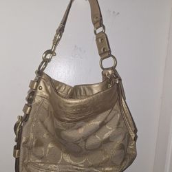 Gold COACH Handbag