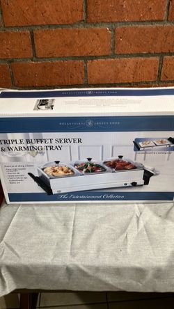 Three tray electric platter server