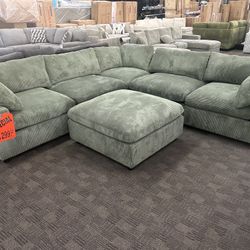 Green Modular Modern Sectional Couch 