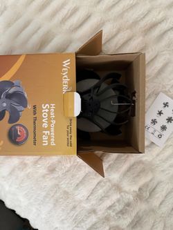 WeydErk Heat Powered Stove Fan with Thermometer