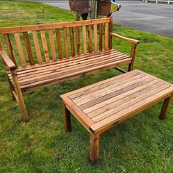 Hawaiian Discovery outdoor Lanakai  Outdoor bench and coffee table