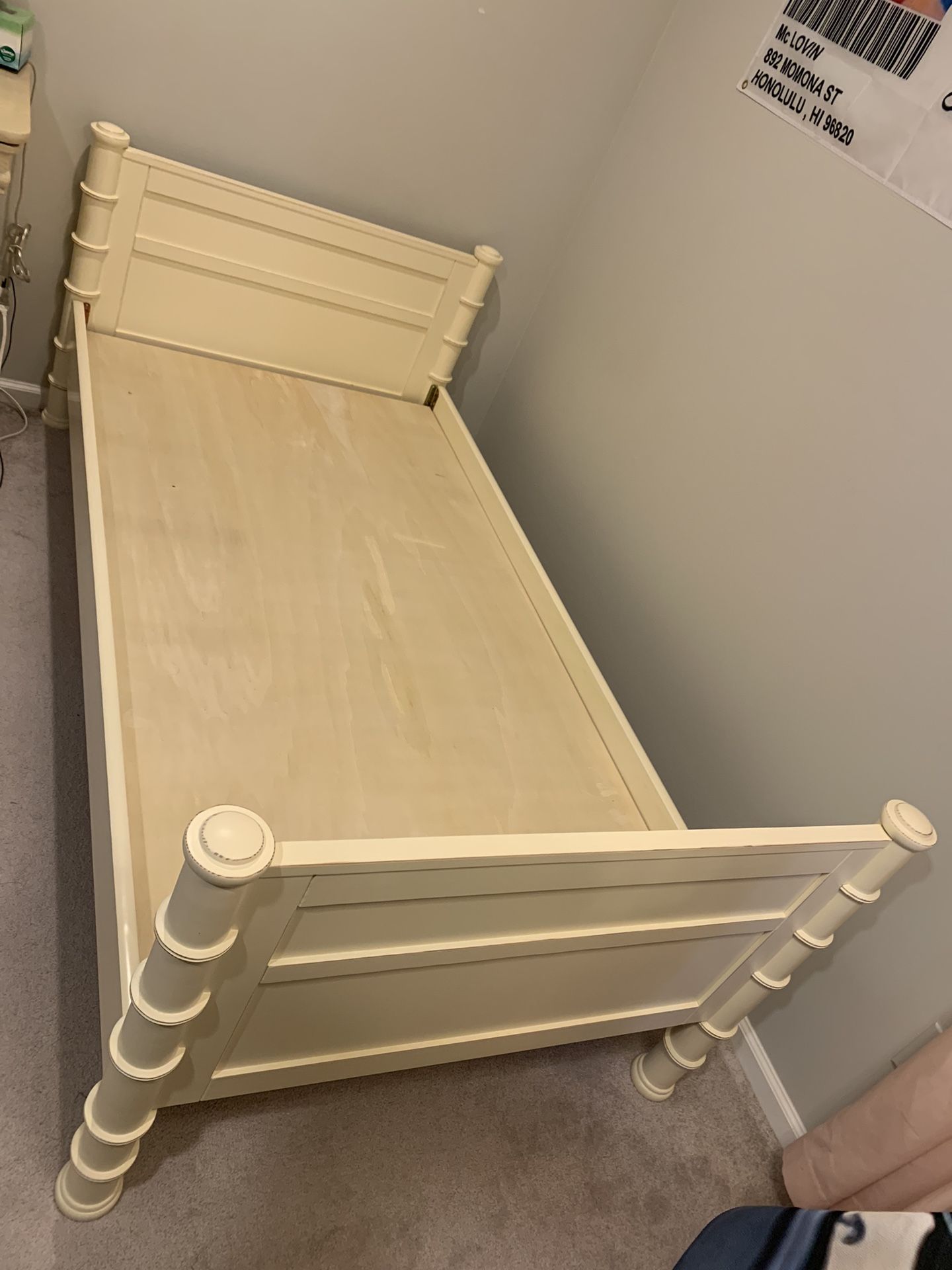 Twin Size Bed Frame With Mattress & Boxspring
