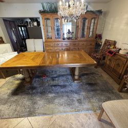 Traditional Elegant Dining Room Table With 2 18 Inch Leaf