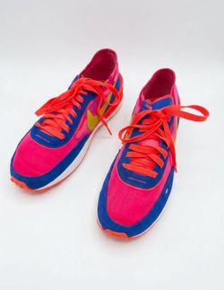 Nike Waffle One Women's Size 9 Athletic Trainer Sneakers Pink/Orange/Blue