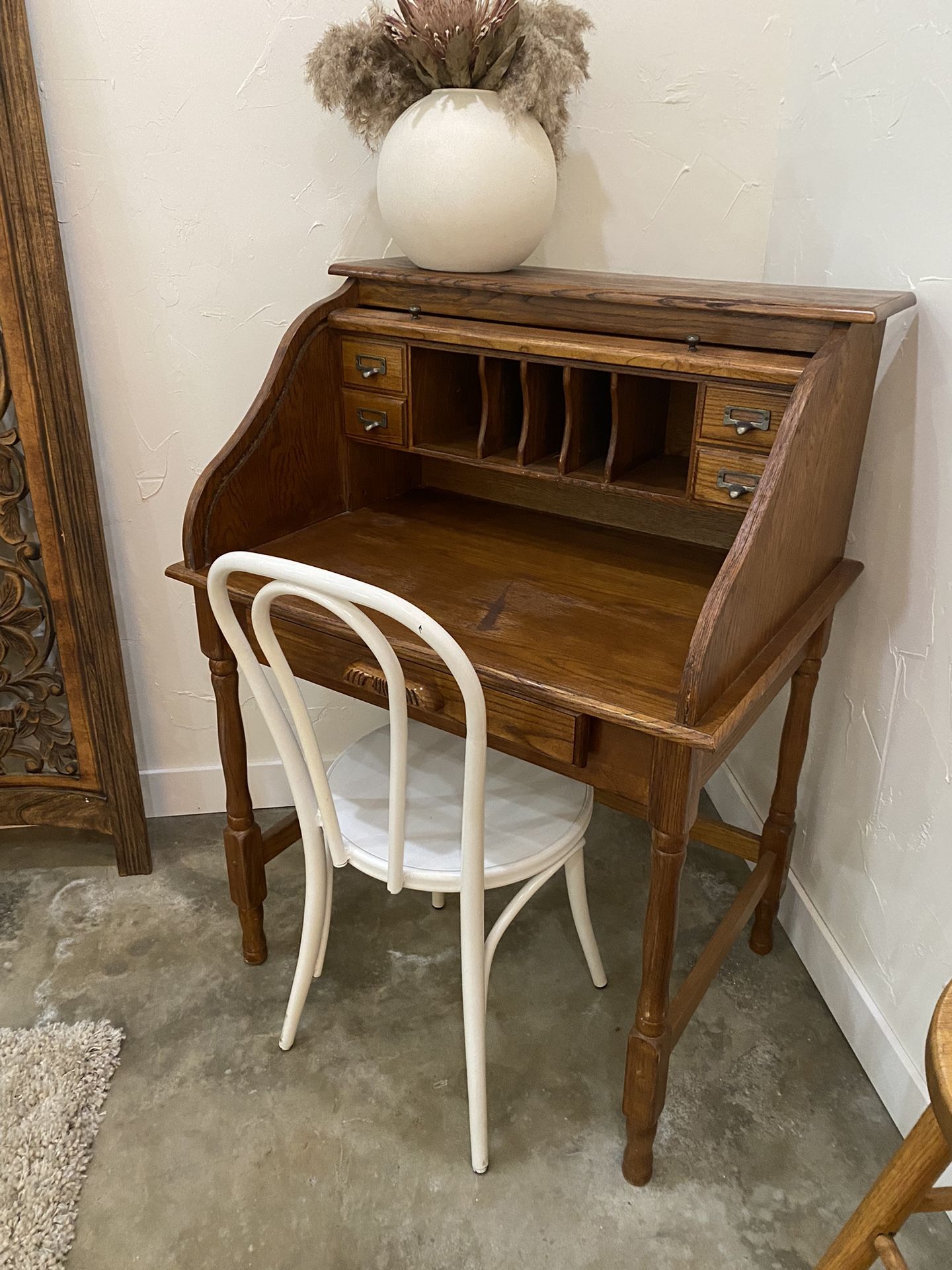 Desk And Chair Roll Up Desk Cute Desk Vintage