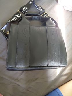 Bebe Black Tote Bag with Crossbody Strap