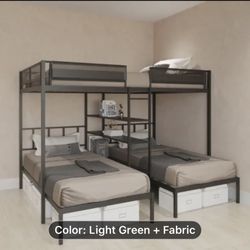 Bunk bed For Adults Full Over Two Twin