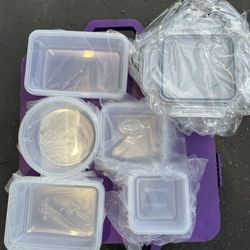 12 Pack Plastic Food Storage Containers with Lids