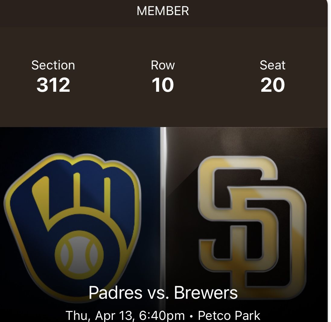 Padres Vs Brewers for Sale in San Diego, CA OfferUp