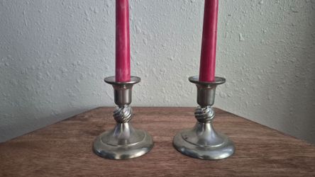 Pewter Candle Holders