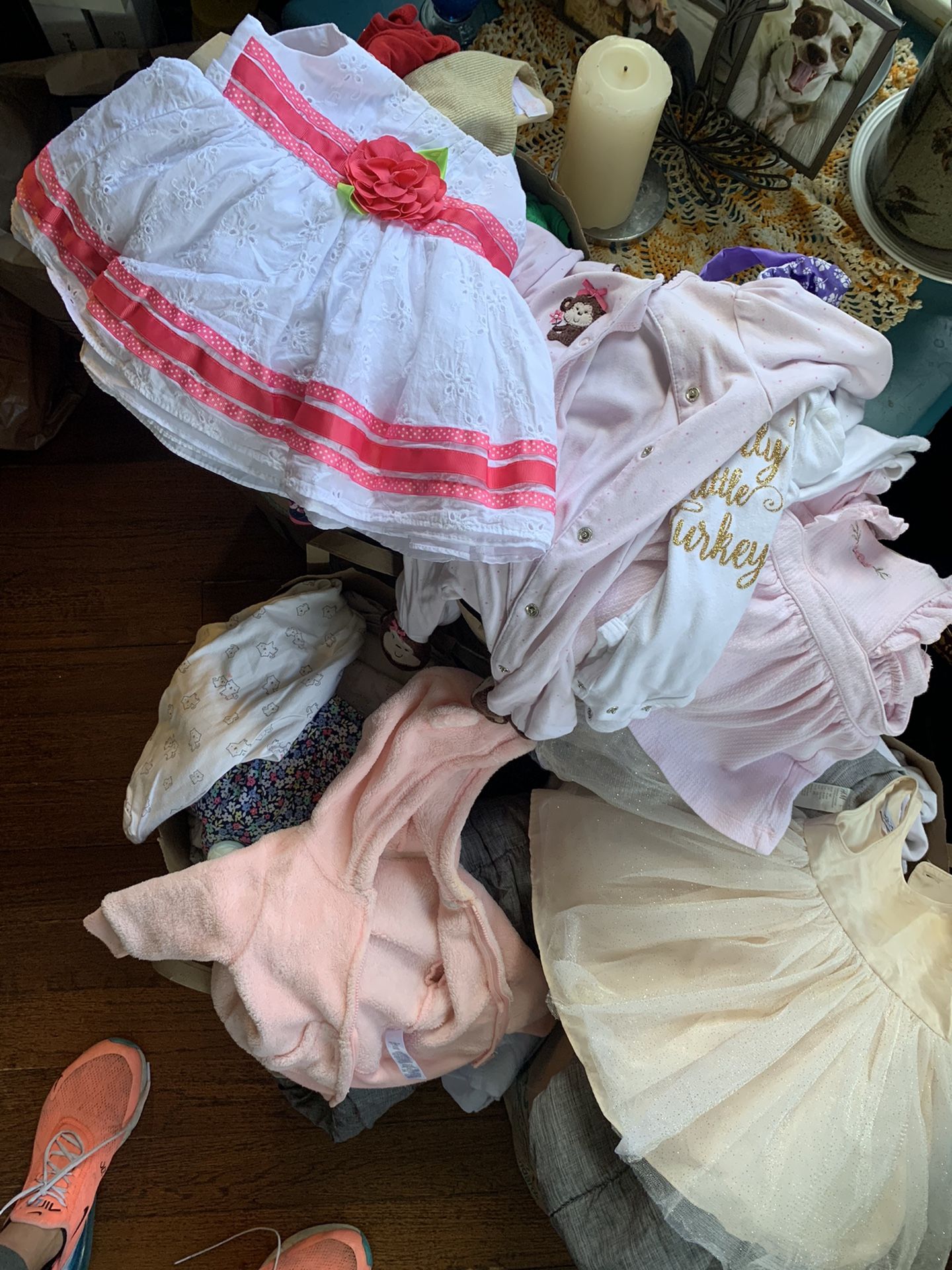 Freeeeee 5 Massively Full Bags Of Little Girl Clothes  0-12months Swaddling Blankets 