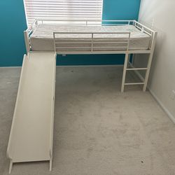Loft twin size bed w/slide