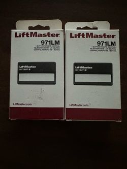 Two(2) Brand  New LiftMaster 971LM 1-Button Remote Control (x2)