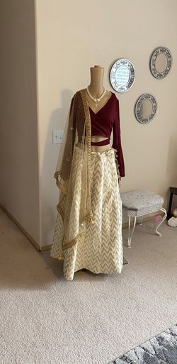 Brand New and Modern Indian Lehnga skirt with crop top