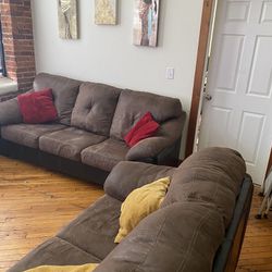 Sofa, Love Seat And 65in Samsung TV