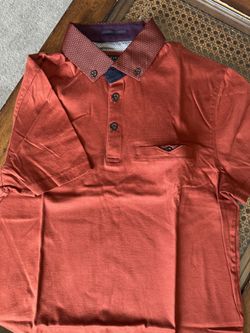 Orange Polo Shirt Men Ted Baker