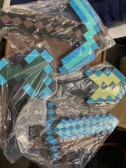 Minecraft Pixel Art Foam Sword Lot