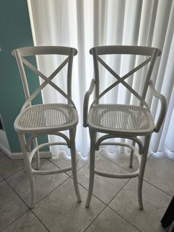 Restoration Hardware Bar Stools, pair