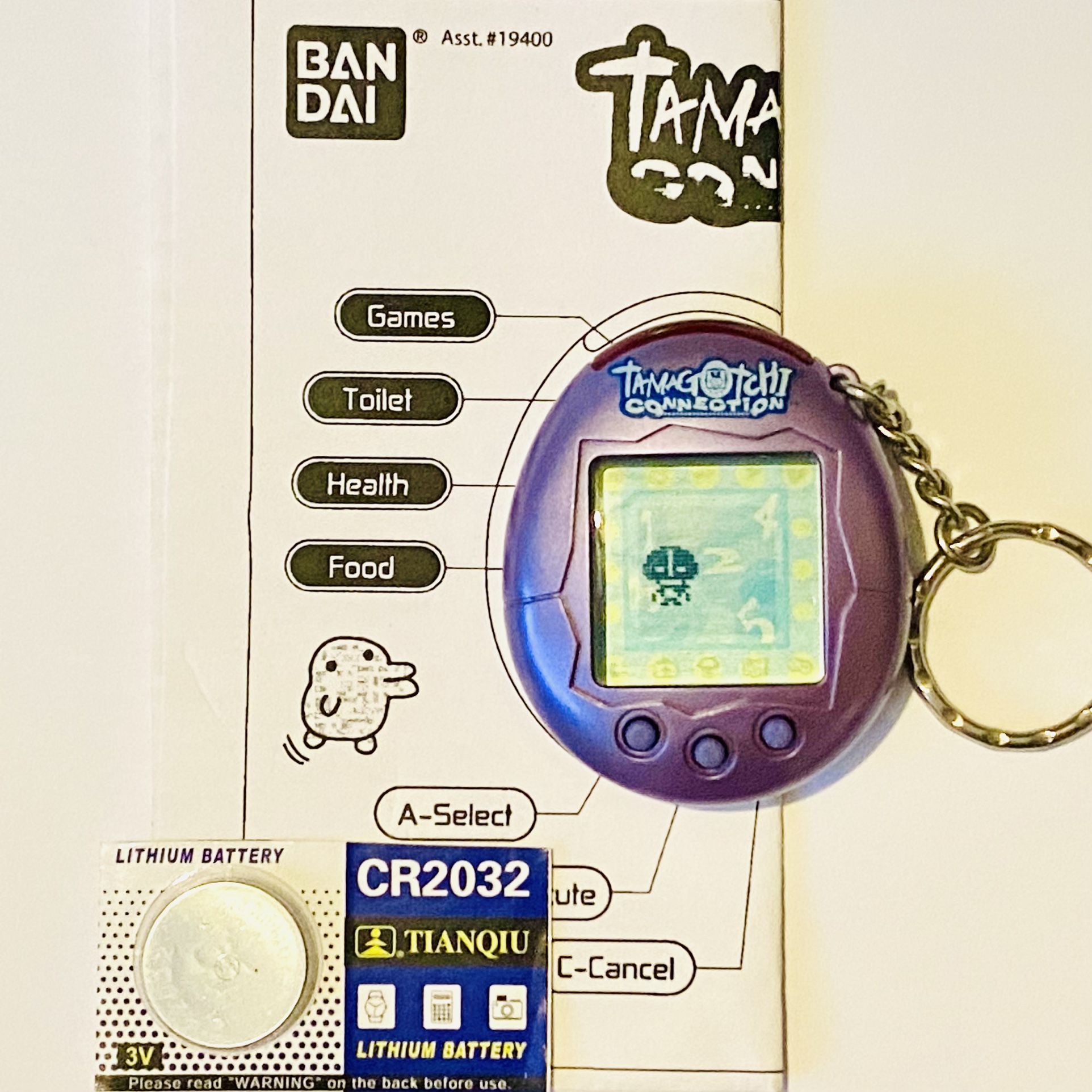 Tamagotchi Connection V1 2004 Purple Pearl Pearlescent Shimmer Super Rare!