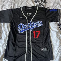 Ohtani Dodgers Jersey Black #17