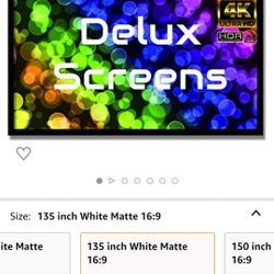 Deluxe Screens 135 Inch Projector Screen